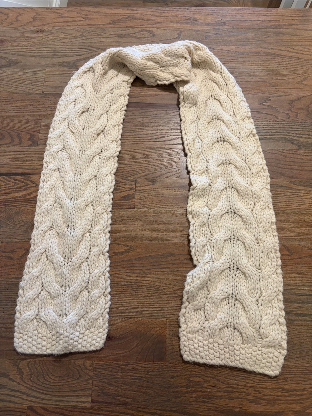 J.Crew Cream Cable Knit Women's Sweater Scarf EUC